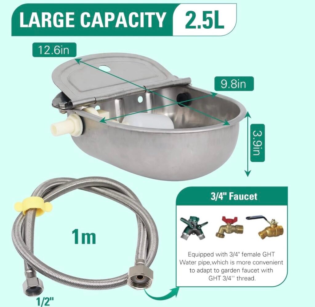 Large auto filling chicken waterer