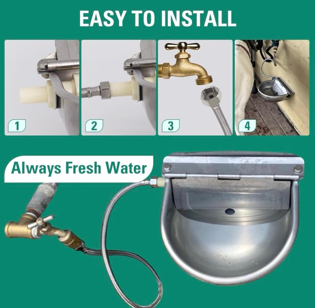 Easy to install auto waterers for chickens