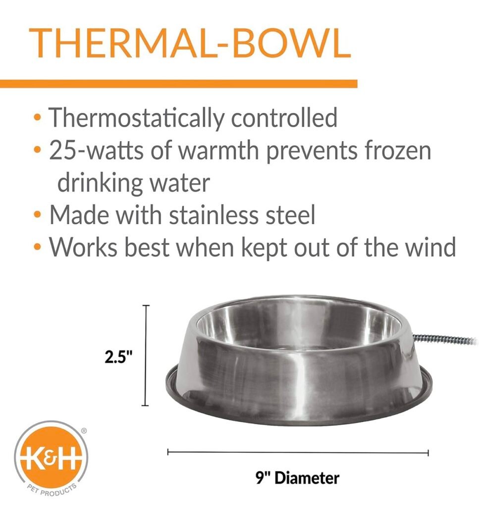 Anti freeze water bowl for chickens which
