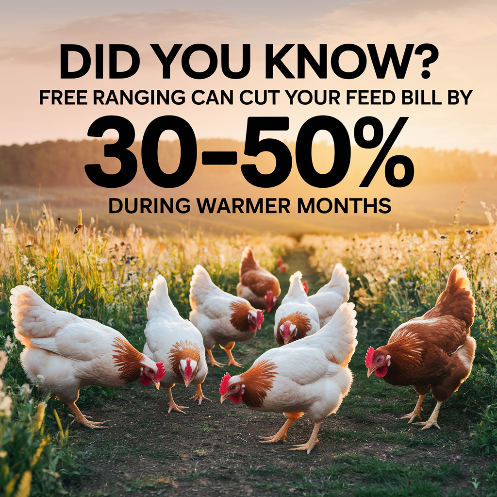 Free ranging chickens can cut your feed cost
