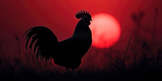 Rooster that crows when it’s dark 
