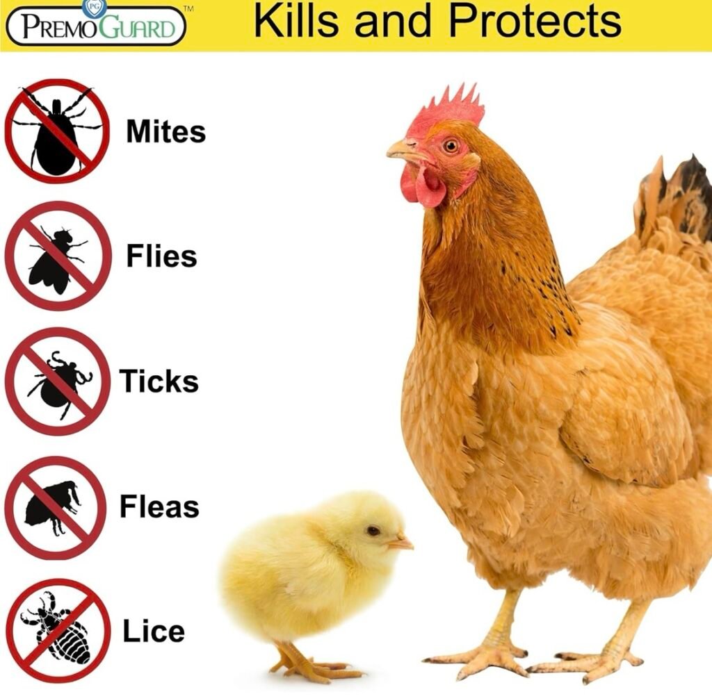 What does this chicken mite treatment kill? 