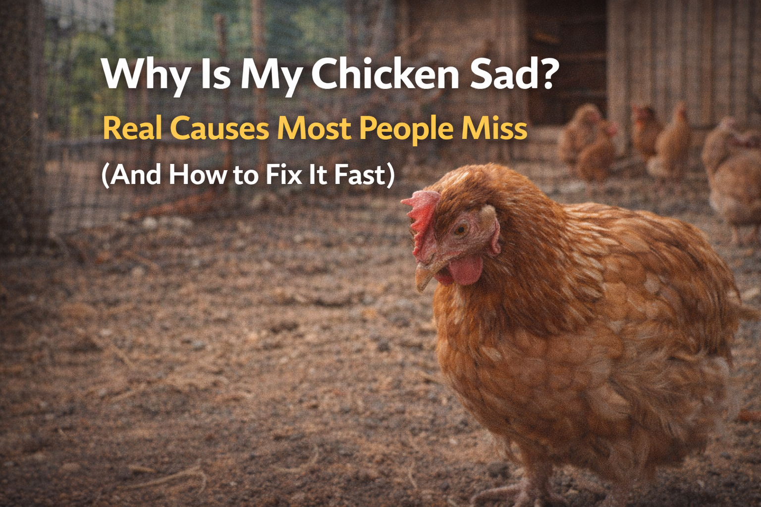 Why Is My Chicken Sad? Real Causes Most People Miss (And How to Fix It Fast)