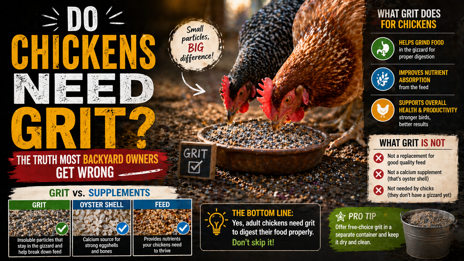 Do Chickens Need Grit? (The Truth Most Backyard Owners Get Wrong)
