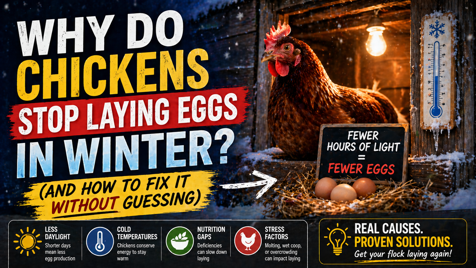 Why Do Chickens Stop Laying Eggs in Winter? (And How to Fix It Without Guessing)