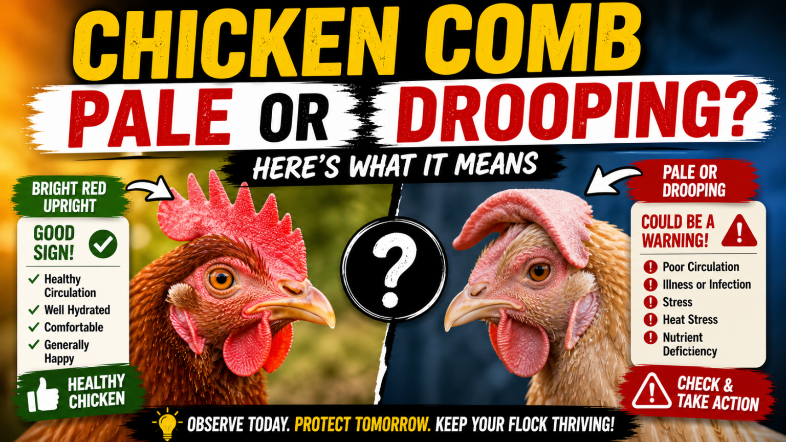 Chicken Comb Pale or Drooping? Here’s What It Means - Backyard Chicken Pro