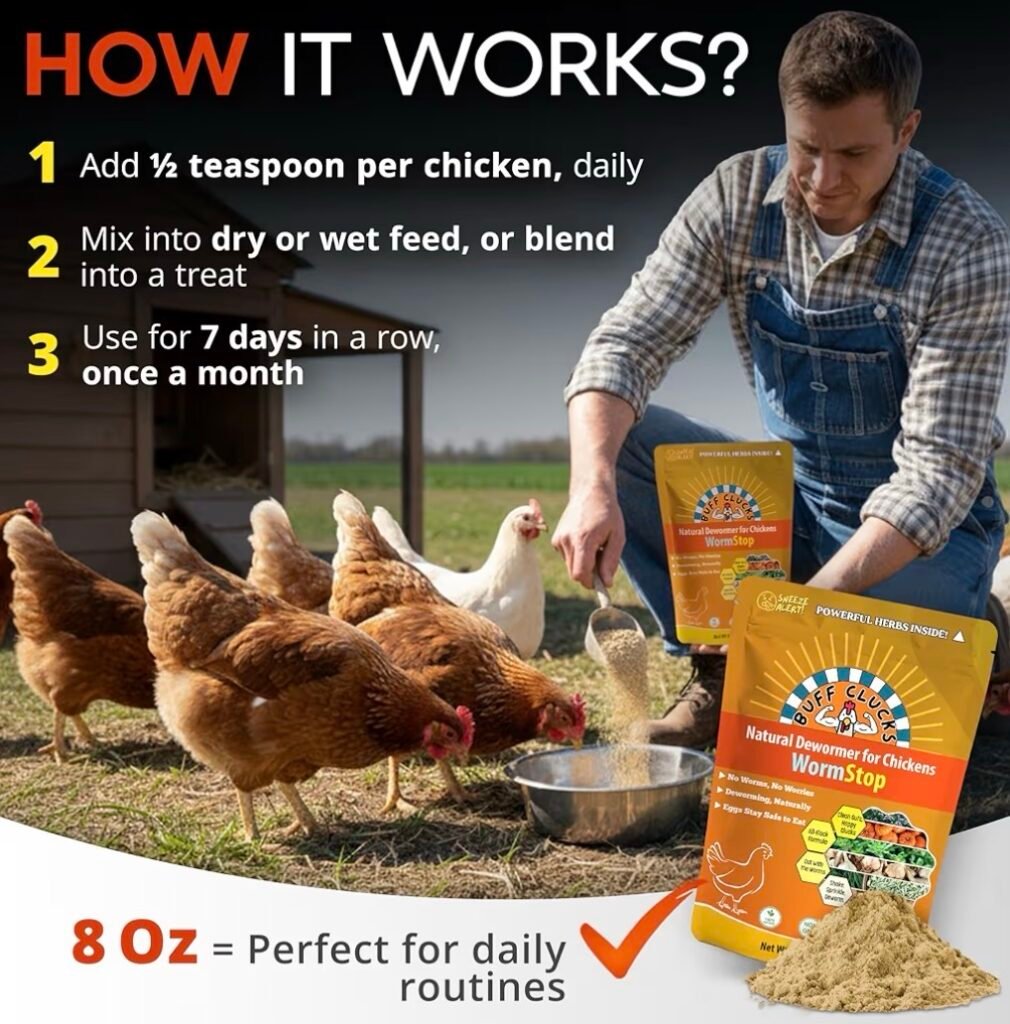 How does this natural chicken dewormer work? 