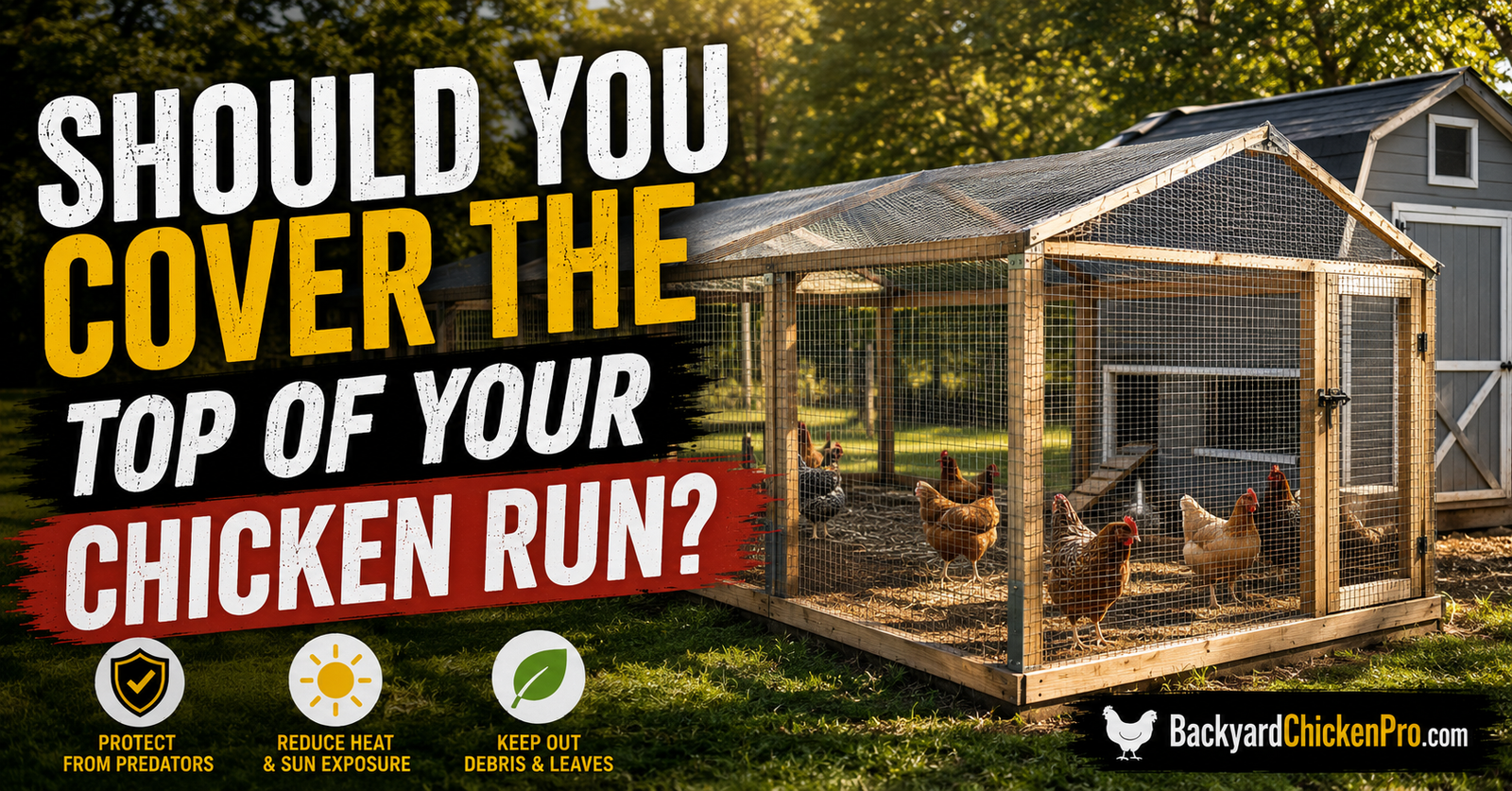 Should You Cover the Top of Your Chicken Run?
