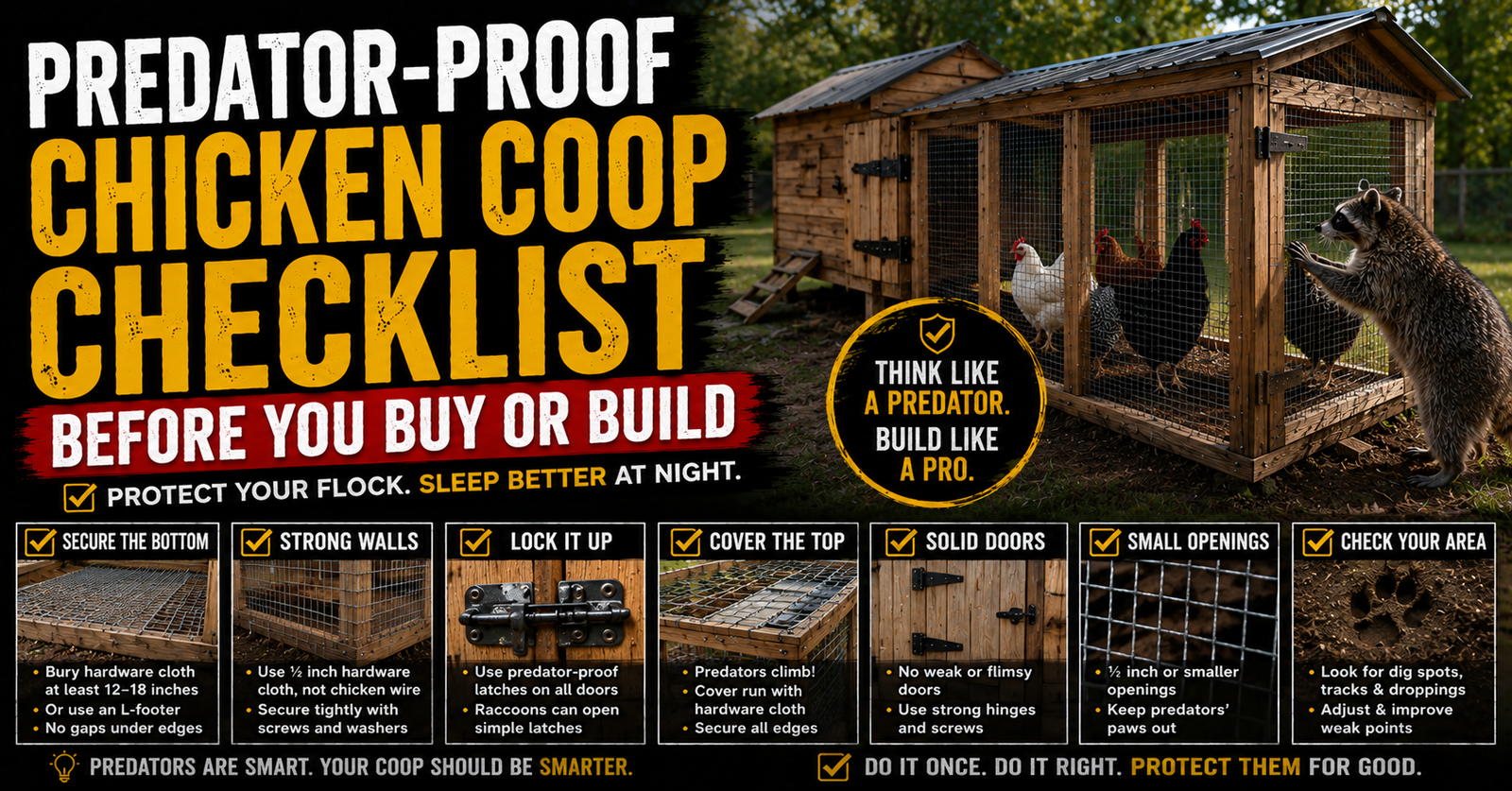 Predator-Proof Chicken Coop Checklist Before You Buy or Build